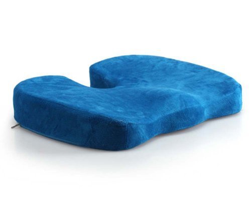 Feagar Coccyx Orthopedic Memory Foam Seat Cushion Standard size 18''*13.5''*3'' (Blue)