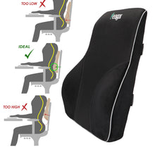 Lumbar Pillows Feagar, Memory Foam Pillows Back Cushion Lumbar Support for Car Home Office Chair,Ergonomics Orthopedic Design Relieve Back Sciatica and Tailbone Pain,Black