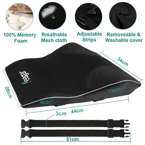 Lumbar Pillows Feagar, Memory Foam Pillows Back Cushion Lumbar Support for Car Home Office Chair,Ergonomics Orthopedic Design Relieve Back Sciatica and Tailbone Pain,Black