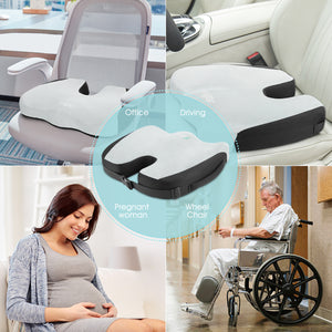 Feagar Sitzkissen，Memory Schaum Sitzkissen Autositz Kissen，Büro Stuhlkissen Sitzauflage Perfekt für Zuhause, Sofa, Bürostuhl, Rollstuhl