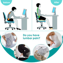Feagar Lumbar Support Pillow/Back Cushion, Memory Foam Orthopedic Backrest for Car Seat, Office/Computer Chair and Wheelchair,Breathable & Ergonomic Design for Back Pain Relief