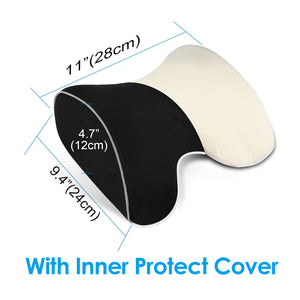 Feagar Car Seat Neck Pillow, Headrest Cushion for Neck Pain Relief&Cervical Support with 2 Adjustable Straps and Washable Cover,100% Pure Memory Foam and Ergonomic Design
